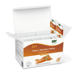 Mrkva Green Ways obsahuje vitamíny K1, C, E, B6 alebo vitamín H (tiež nazývaný biotín). Okrem vitamínov je bohatá na minerály (vápník, fosfor, železo či mangán), antioxidanty, karoténoidy a betakarotén. Betakarotén v mrkve je silný antioxidant a je okrem iného dôležitý pre syntézu vitamínu A v tele.